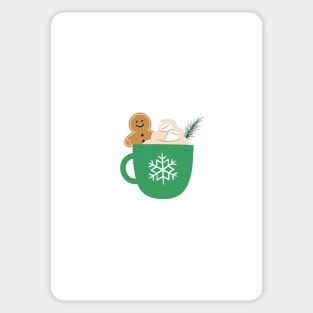 Gingerbread in Hot Cocoa Sticker